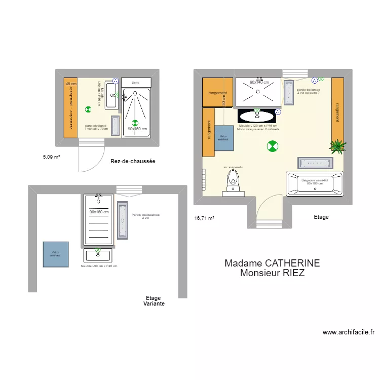 CATHERINE / RIEZ. Plan de 