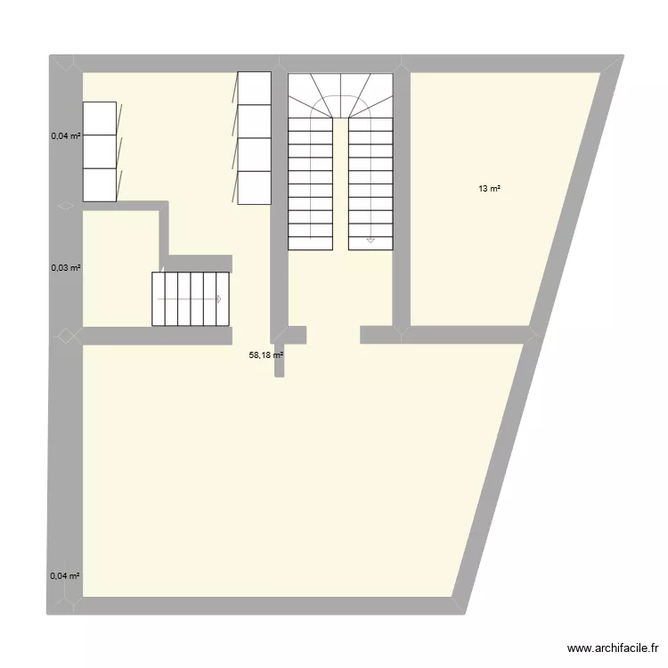 Int&eacute;rieur Verboekhoven. Plan de 5  et 71 m²