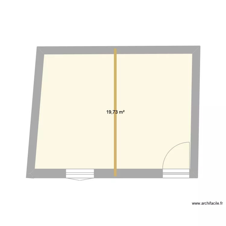 Dependance. Plan de 1  et 20 m²