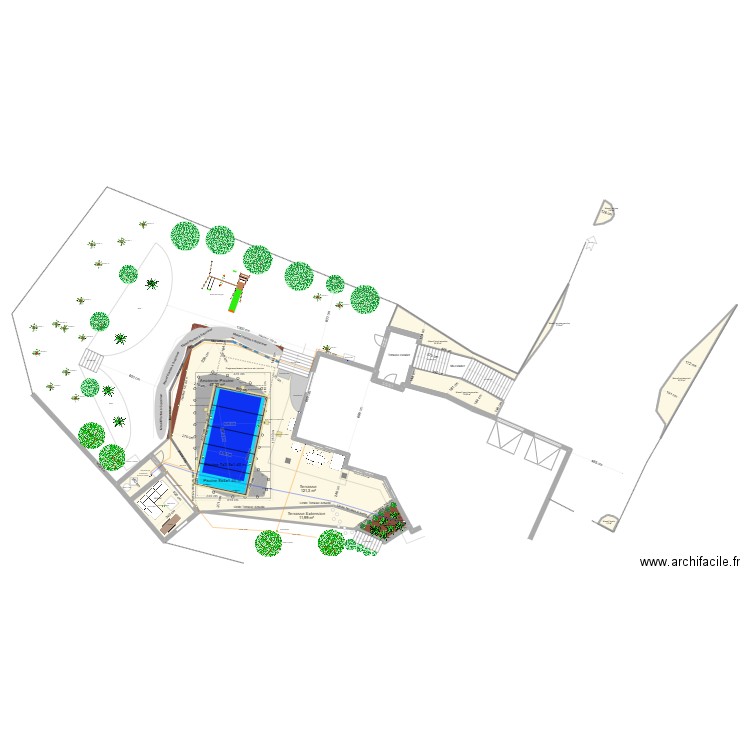 Piscine 2025-01-07. Plan de 13 pièces et 296 m2