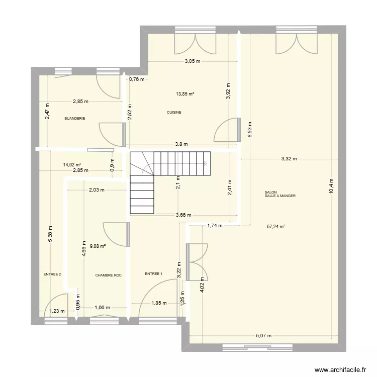 Bretoche rdc. Plan de 4 pièces et 94 m² Bretoche rdc. Plan de 4 pièces et 94 m²