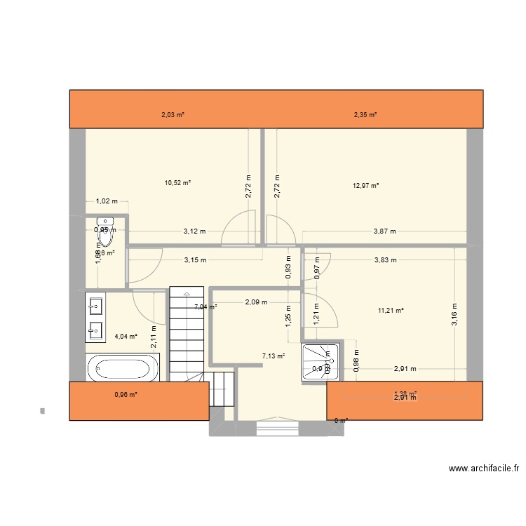 moreira. Plan de 15 pièces et 125 m2