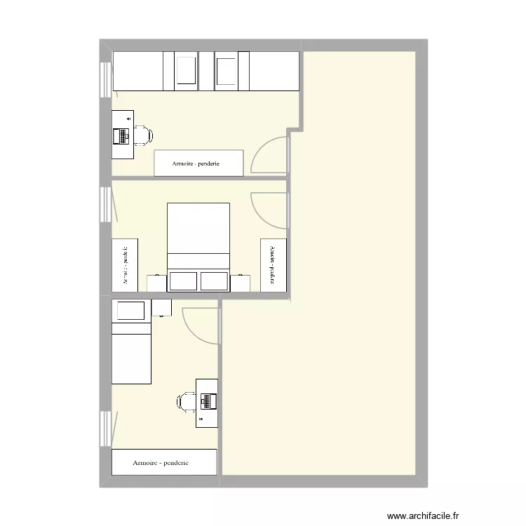 Chambres lot 208 Soléus. Plan de 4 et 63 m² Chambres lot 208 Soléus. Plan de 4 et 63 m²