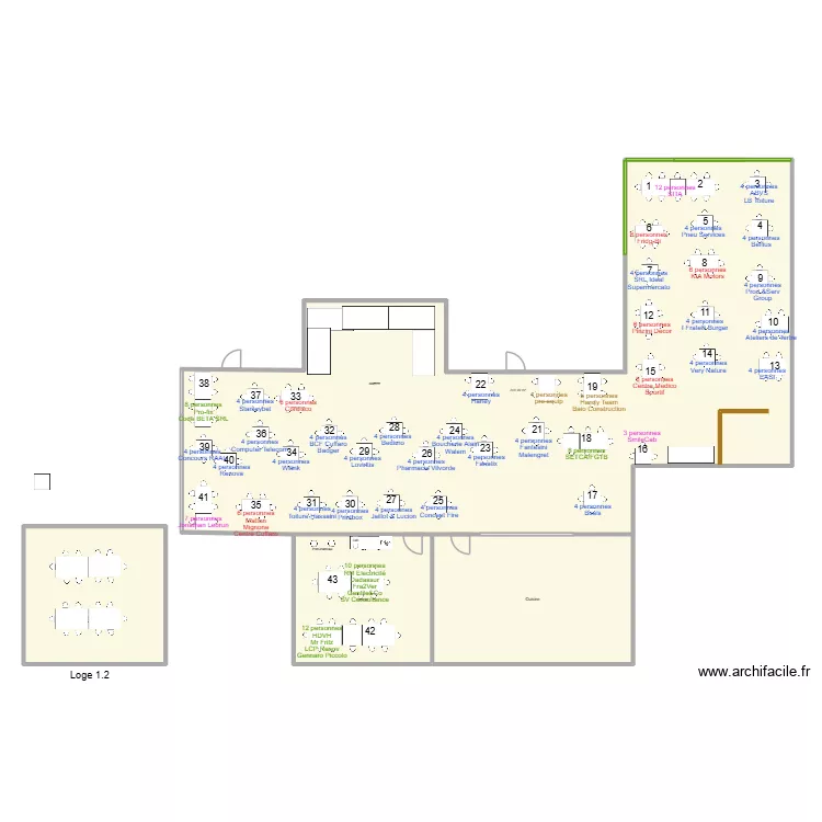 22/02 - Sita Osteria. Plan de 4  et 354 m²