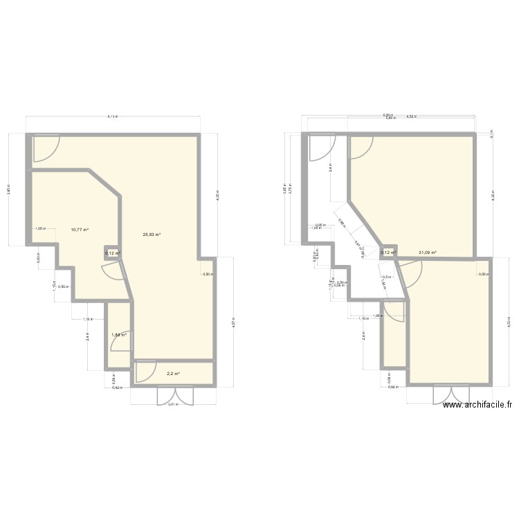 Cabinet Nicolas Parent. Plan de 7 pièces et 72 m2