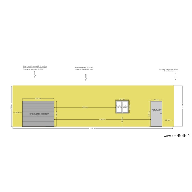 vue de gauche du garage après agrandissement 1. Plan de 0 pièce et 0 m2