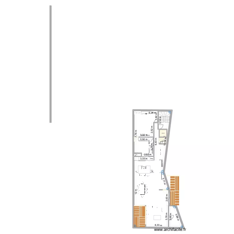Andorre. Plan de 3  et 120 m²