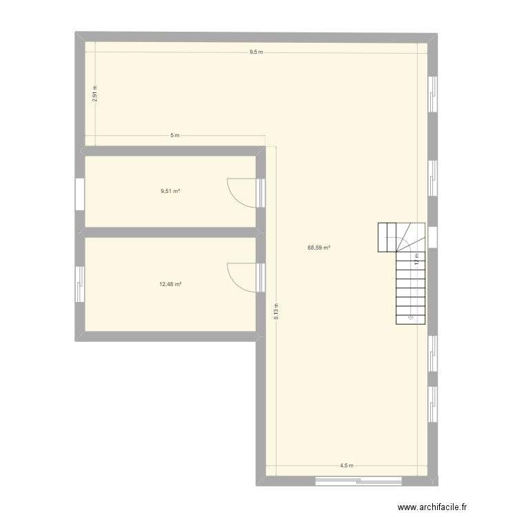 Herbert78. Plan de 3 pièces et 91 m2