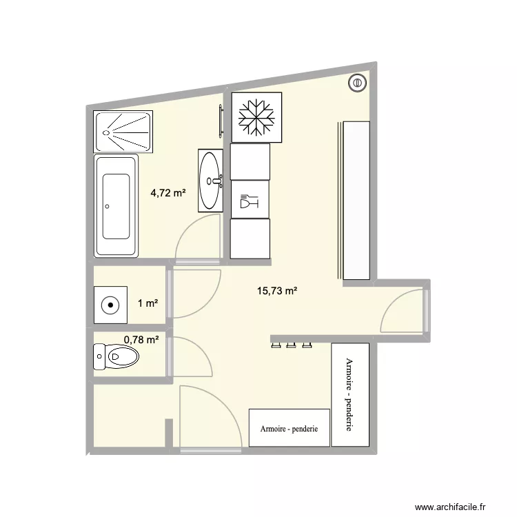St Col. Plan de 4  et 22 m²