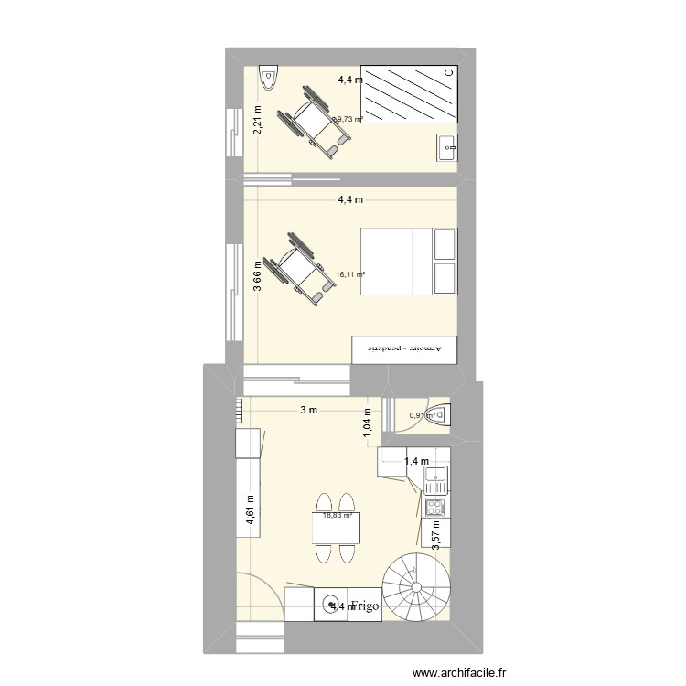 rdc + ext. Plan de 0 pièce et 0 m2 rdc + ext. Plan de 0 pièce et 0 m2