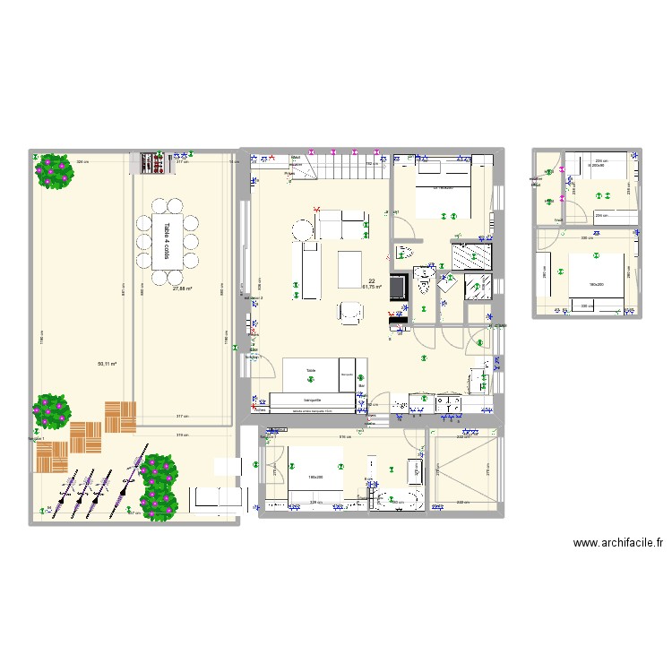 La flotte final elec. Plan de 10 pièces et 182 m2