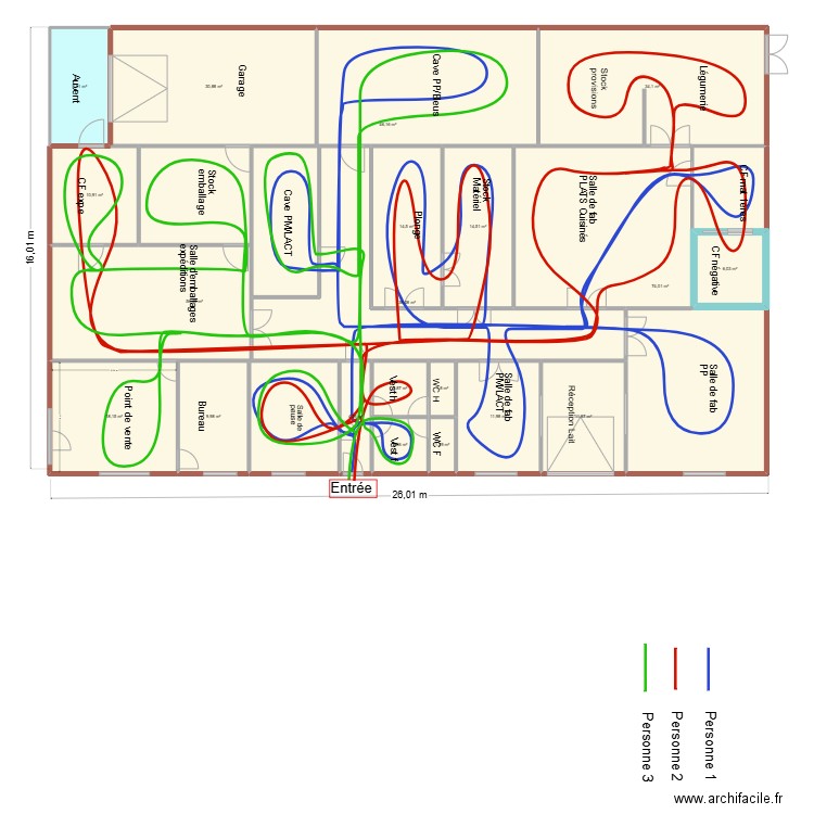 FRMOAGERIE PLAN 2B personnel. Plan de 20 pièces et 408 m2