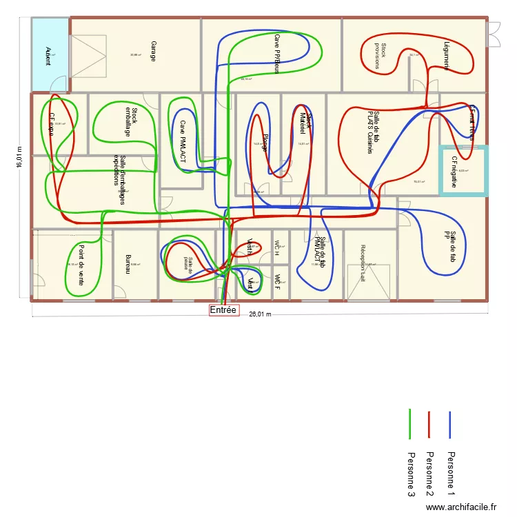FRMOAGERIE PLAN 2B personnel. Plan de 