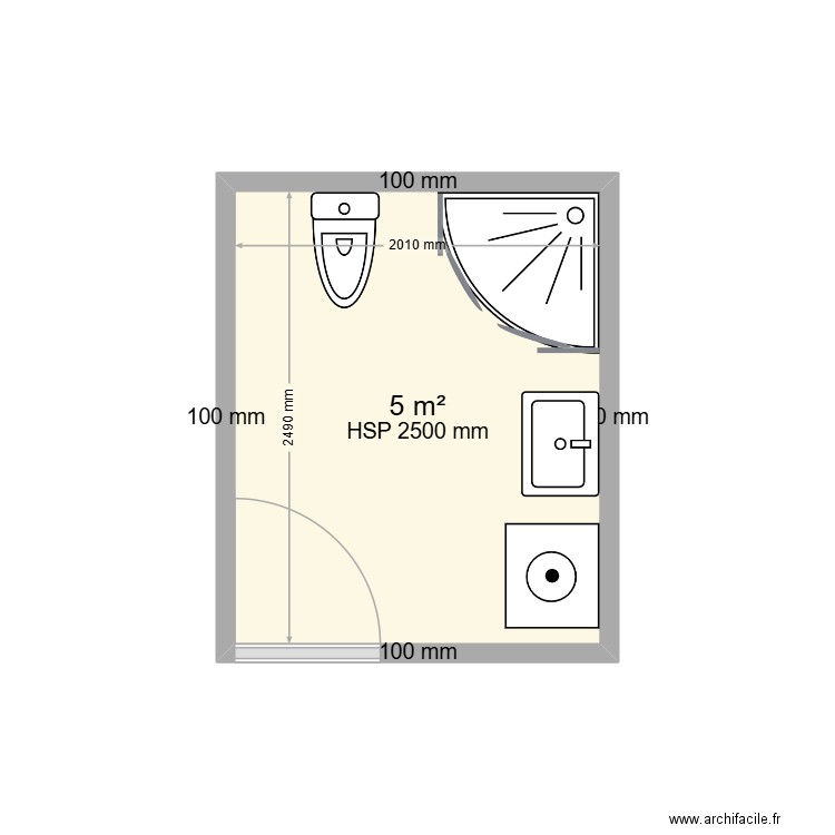 SG PRORENOV - THOMAS -. Plan de 1 pièce et 5 m2