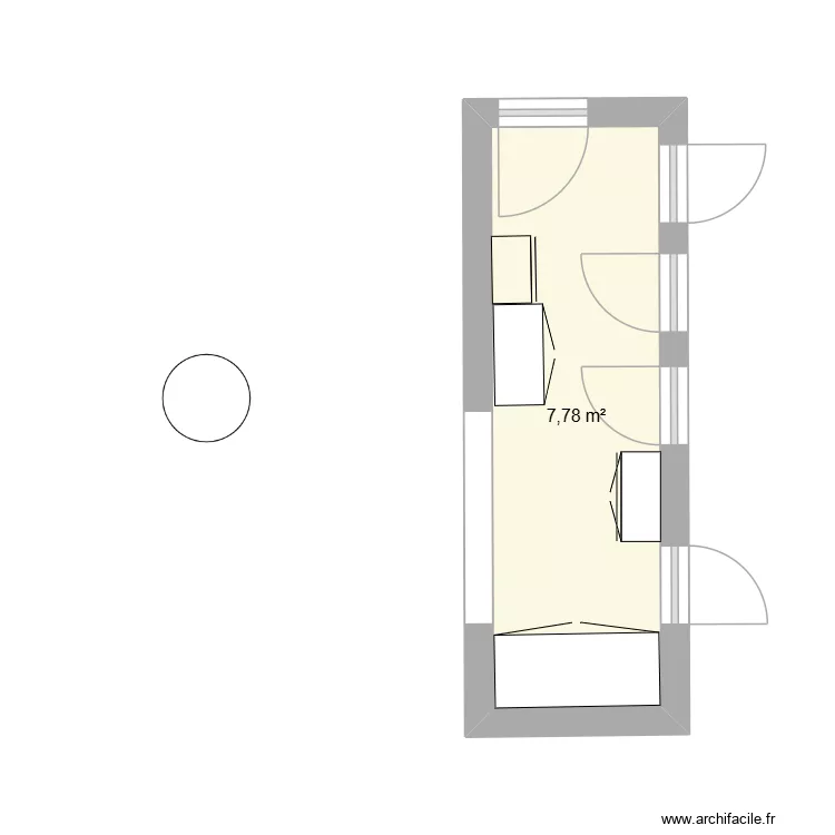 couloir entree. Plan de 1 et 8 m² couloir entree. Plan de 1 et 8 m²