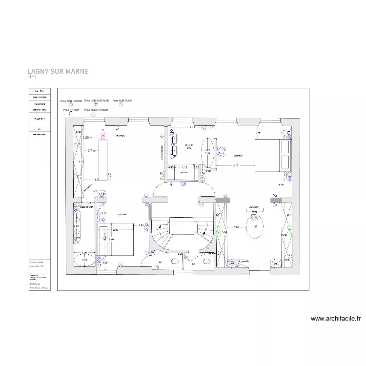 chambre prises. Plan de 