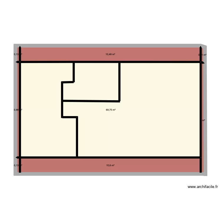 Etage. Plan de 8  et 93 m²