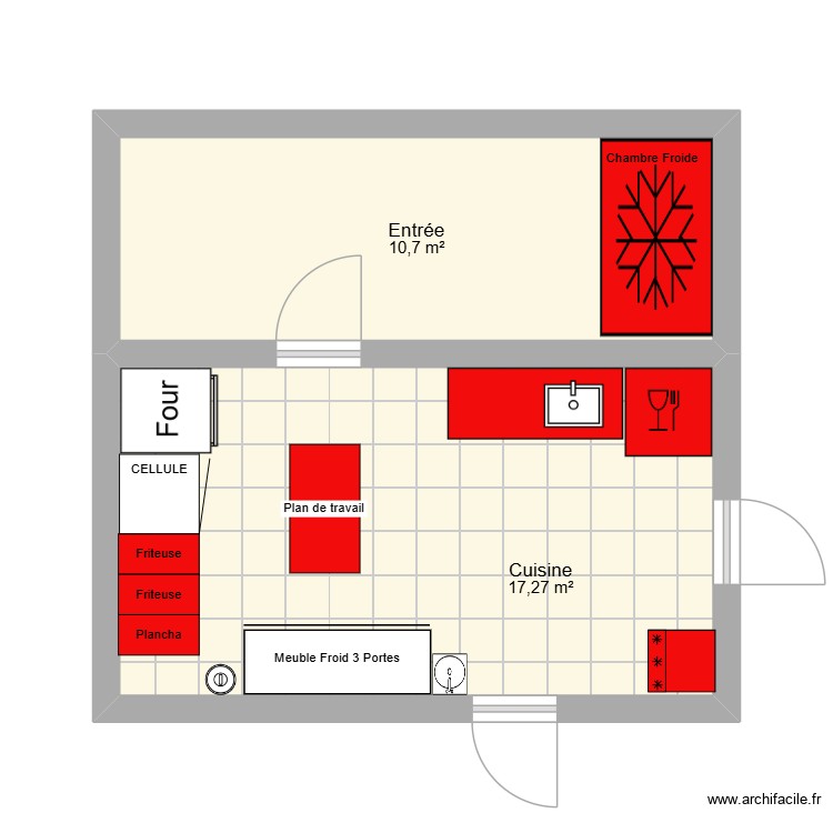 Cuisine les Platanes. Plan de 0 pièce et 0 m2