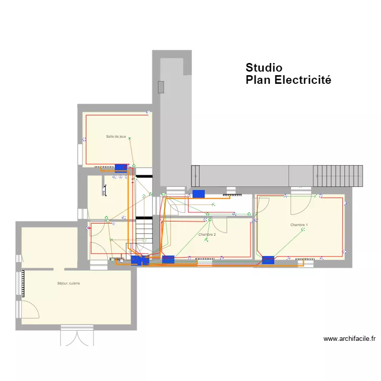 La  plaine   Appartement V9 electricit&eacute;. Plan de 