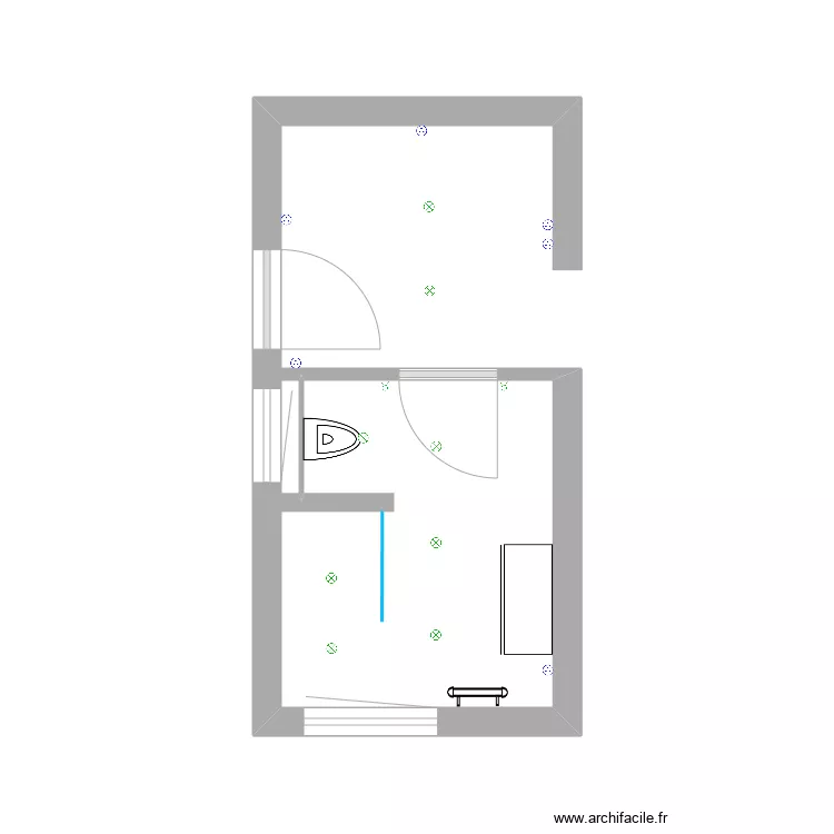 SdB etage Electricité. Plan de SdB etage Electricité. Plan de