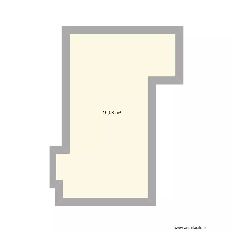 bureau. Plan de 1  et 16 m²