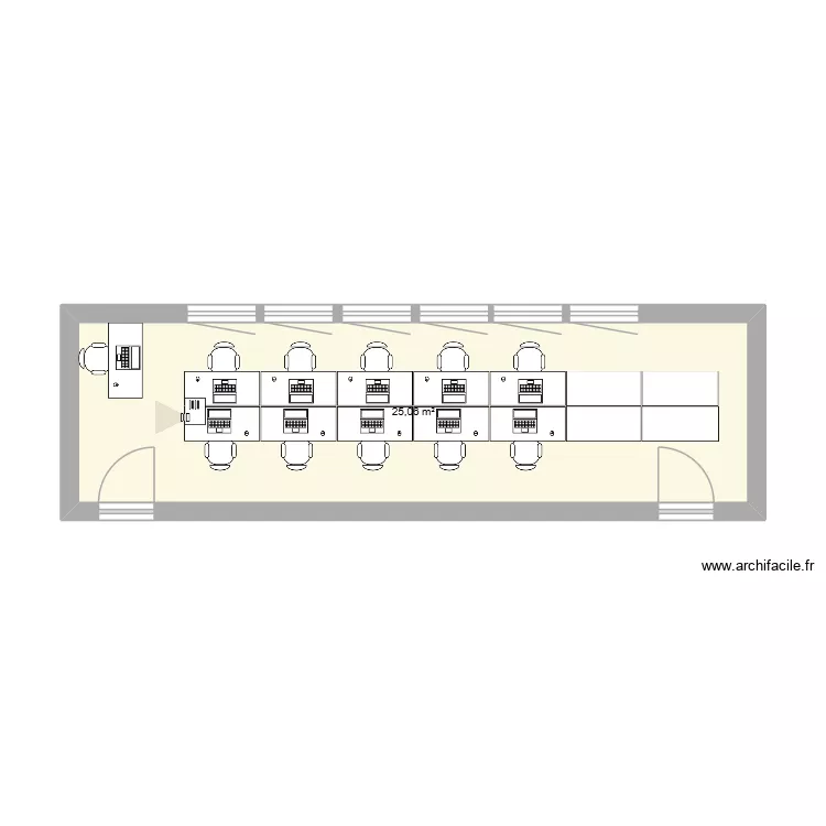 Plan bureau 3IS. Plan de 1  et 40 m²
