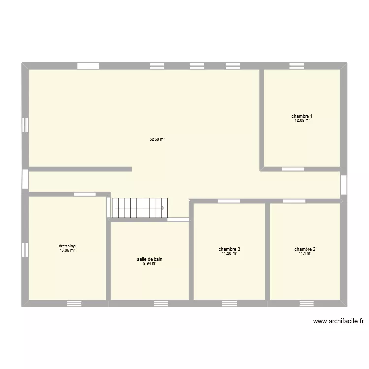 plan maison. Plan de 6  et 110 m²