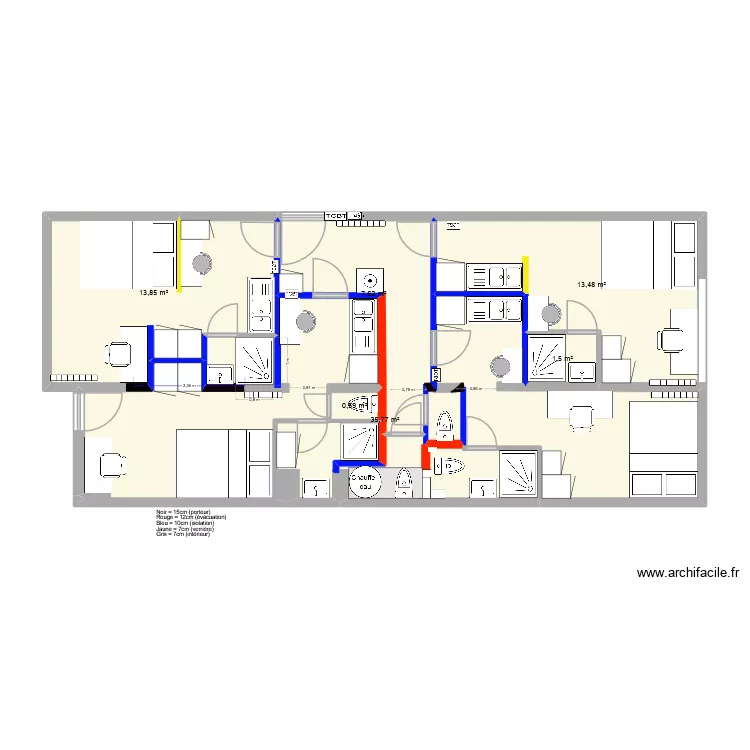 ST HERBLAIN MAYENNE VFF2 Cloisons. Plan de 