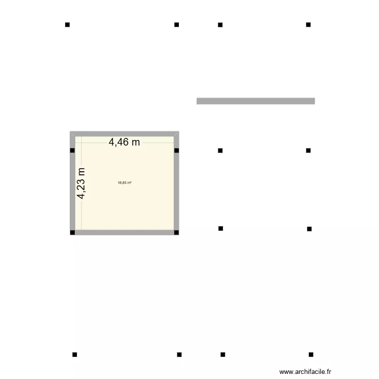 1 er etage. Plan de 1 et 19 m² 1 er etage. Plan de 1 et 19 m²