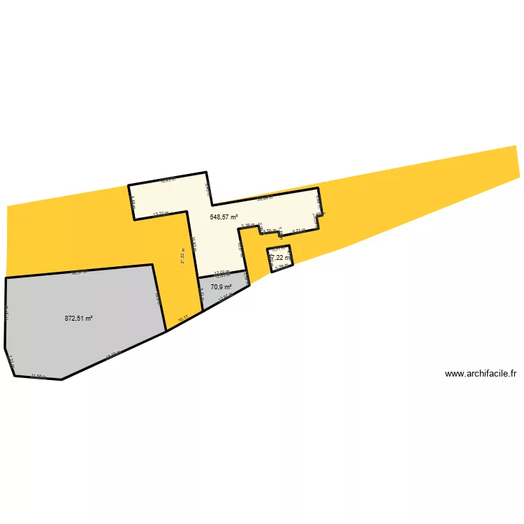 terrain Arnas. Plan de 4  et 1519 m²
