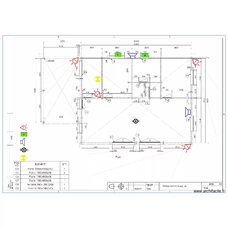 ALARME BOHAL. Plan de 