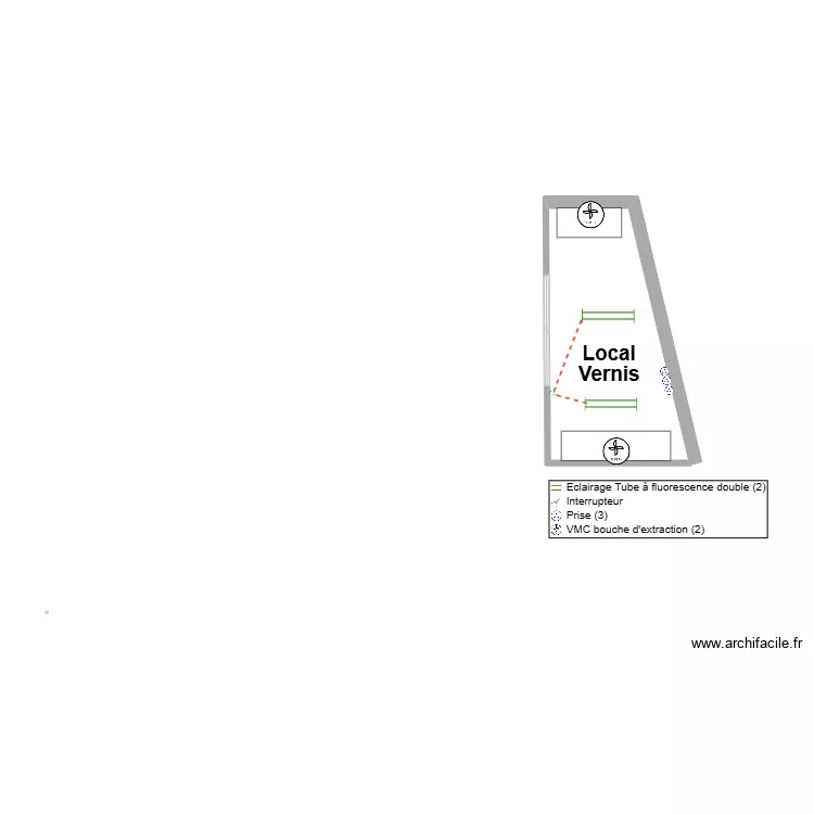 Local vernis  BERGER Arthur. Plan de 