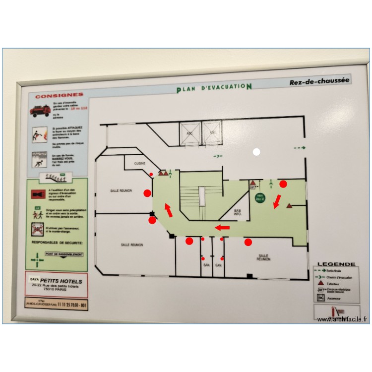 RDC PETITS HOTELS. Plan de 0 pièce et 0 m2