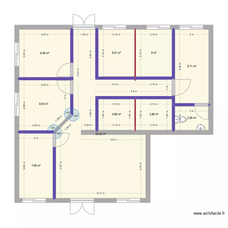 Apal version 7 bureau. Plan de 