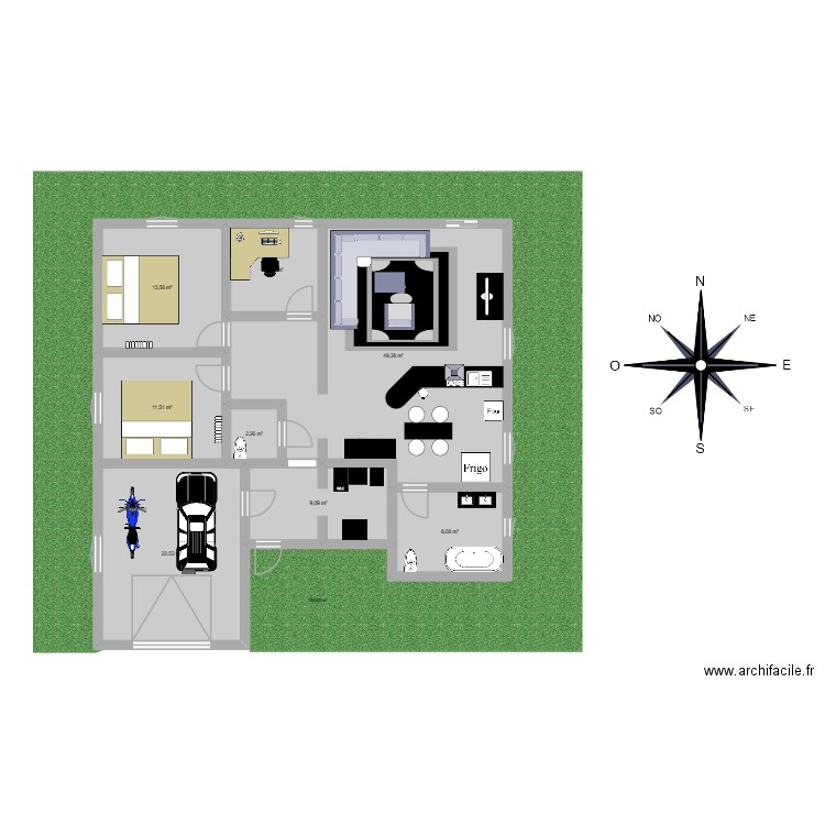 PLAN EMIRHAN. Plan de 8 pièces et 123 m2