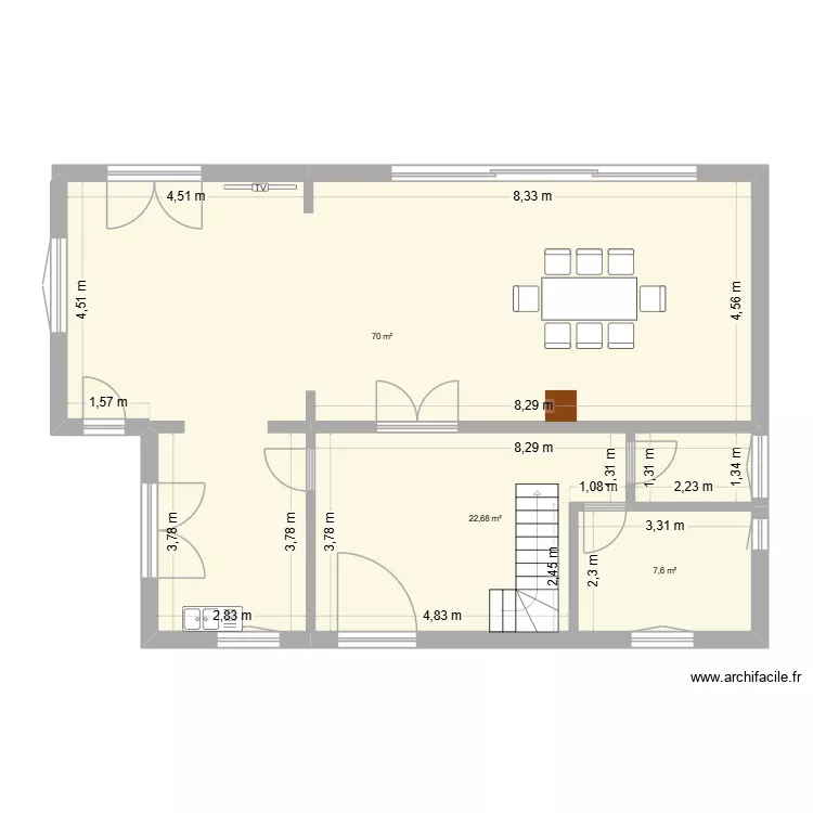 maison mami etage. Plan de 3 Pièces et 100 m² maison mami etage. Plan de 3 Pièces et 100 m²