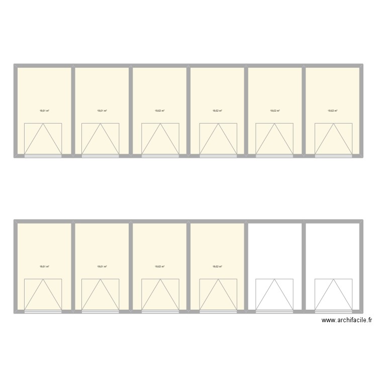 garage. Plan de 10 pièces et 196 m2