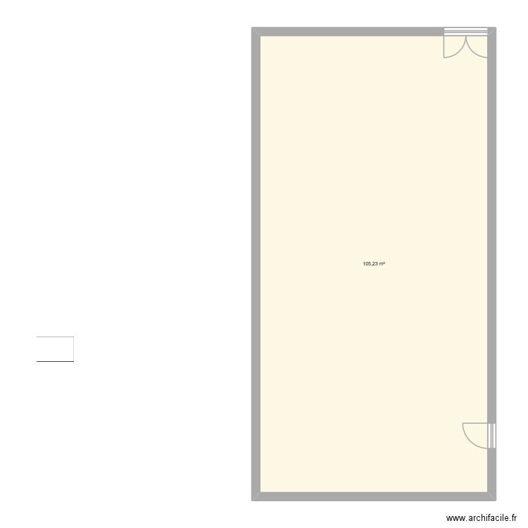 salle 114. Plan de 1 pièce et 105 m2