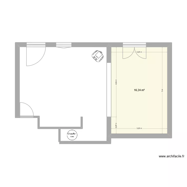 champis 1-1. Plan de 1 et 16 m² champis 1-1. Plan de 1 et 16 m²