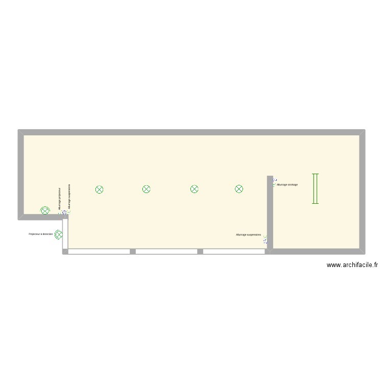 Muriel. Plan de 1 pièce et 85 m2