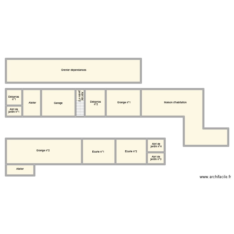 de la chapelle dependance. Plan de 15 pièces et 372 m2