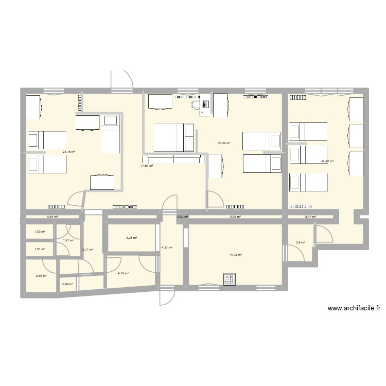 Appartement travailleurs agricoles. Plan de 0 pièce et 0 m2