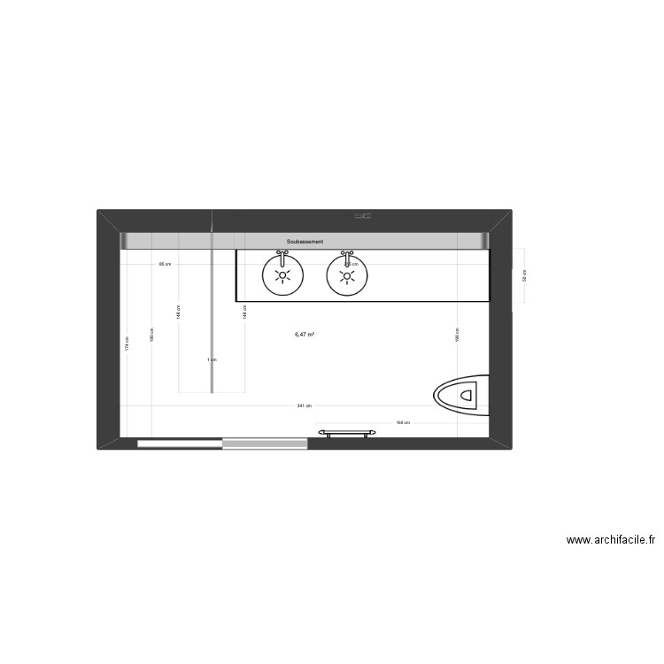 COULLIEN. Plan de 4 pièces et 25 m2
