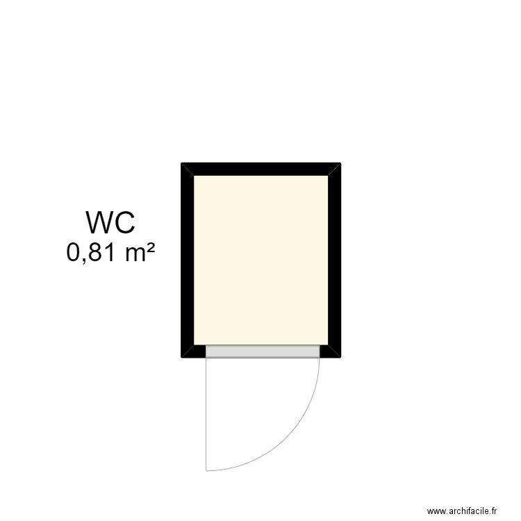 PETIT. Plan de 1 pièce et 1 m2