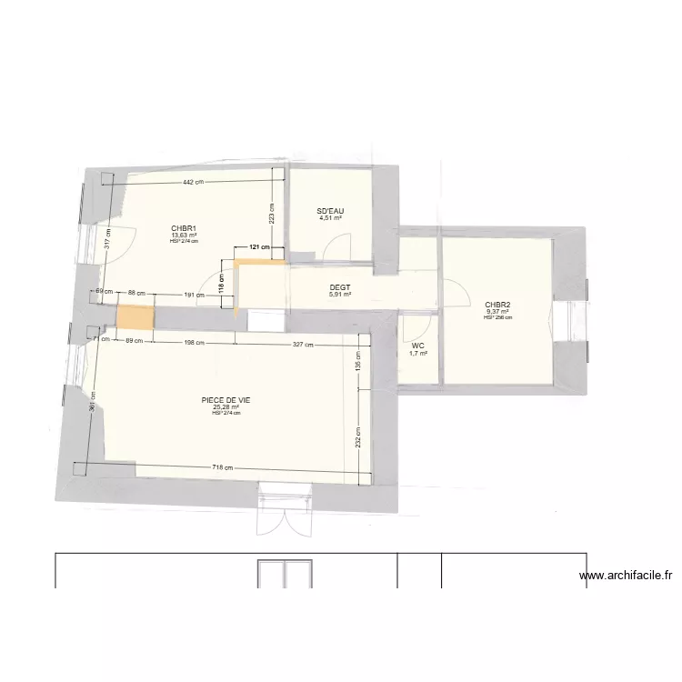 LA POSTE LGT 1er ETAGE-LAGNES. Plan de LA POSTE LGT 1er ETAGE-LAGNES. Plan de