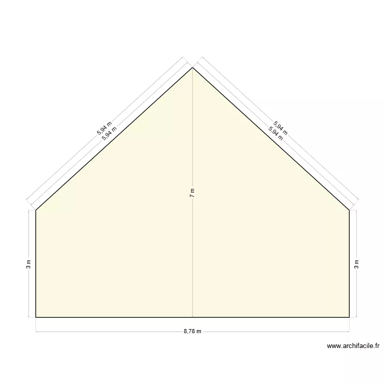plan de profil maison. Plan de 