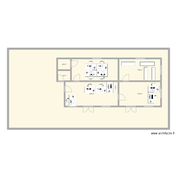 cibaga. Plan de 7 pièces et 262 m2
