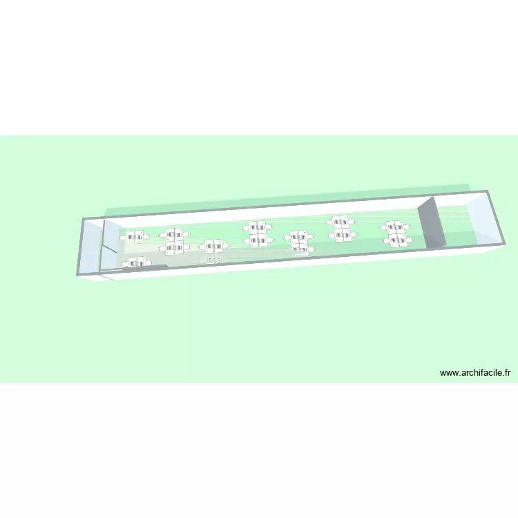 BUREAU 1. Plan de 1  et 186 m²