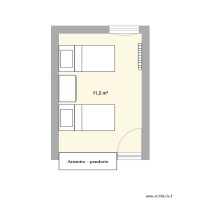 CHAMBRE 3 (fond) orangerie