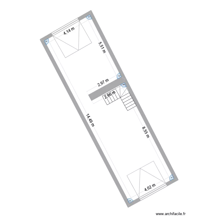 Trentat garage. Plan de 
